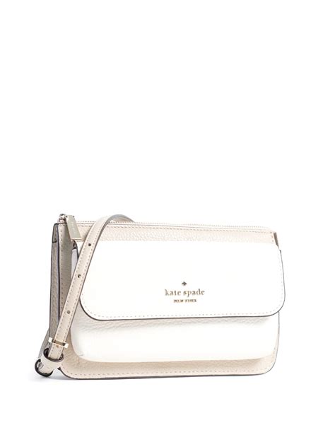 Kate Spade Leila Small Flap Crossbody Colorblock Light Sand - Averand