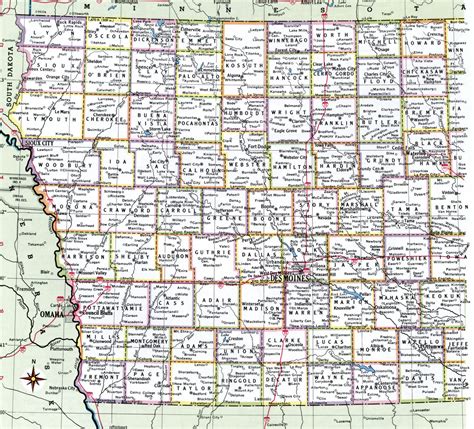 Iowa county map