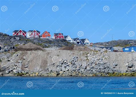 Colorful Houses of Nuuk, Capital City of Greenland Stock Image - Image ...
