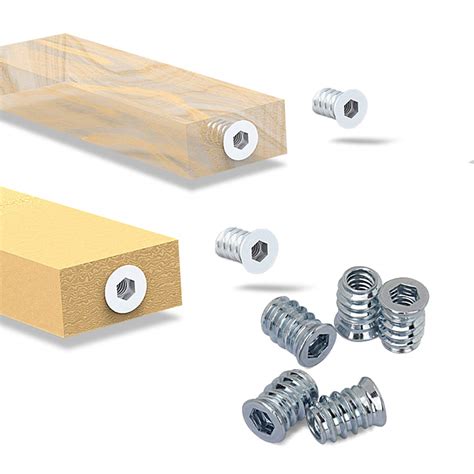 Buy 40 Pack Threaded Insert Nutsert, 1/4-20 x 15mm Screw in Nut ...