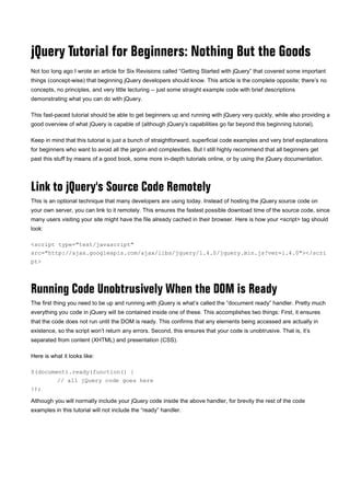 jQuery Ajax Tutorial for Beginners 的图像结果