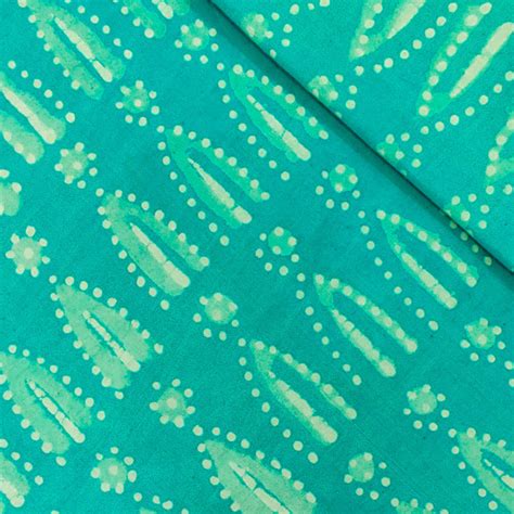 Pure Cotton Dabu Light Blue With Tribal Motifs Hand Block Print Fabric ...