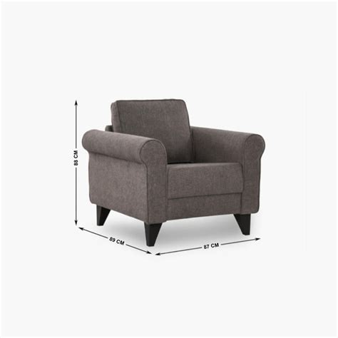 Buy Repton Fabric 1-Seater Sofa - Grey from Home Centre at just INR 19000.0