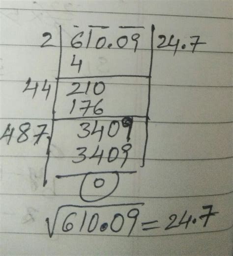 find the square root of 61 0.09 - Brainly.in