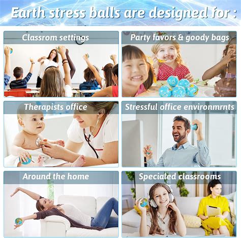 Buy LovesTown 20 PCS Globe Squeeze Balls, 2.5 Inch Earth Stress Relief ...