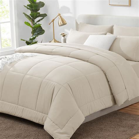 CozyLux Twin XL Comforter Set Beige - 5 Pieces Twin Extra Long Bedding ...