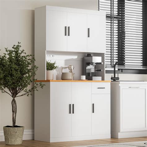 White Kitchen Cabinets Pantry White Shaker 24 W Utility Pantry Cabinet