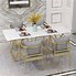 Image result for Gold and Marble Dining Table