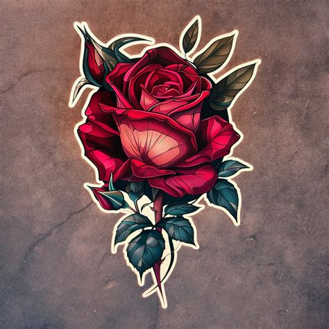 Neo trad rose tattoo - Bronctattooaus.com