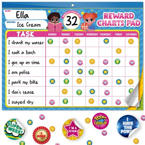 Behavior Chart For Kids At Home Pad With 26 Reward | Desertcart INDIA