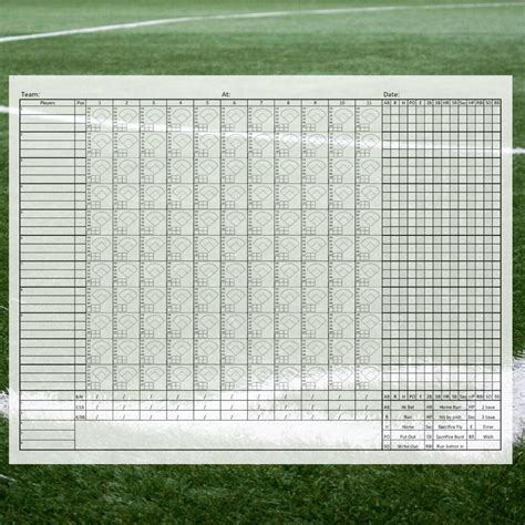 Baseball and Softball Scorebook Template / Printable Score Sheet ...