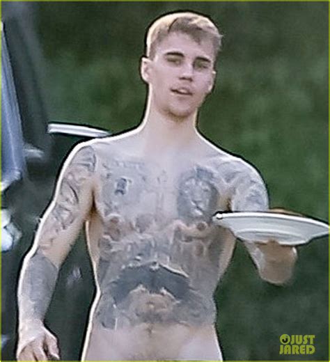 Justin Bieber Goes Shirtless in Low-Hanging Shorts While Bringing a ...