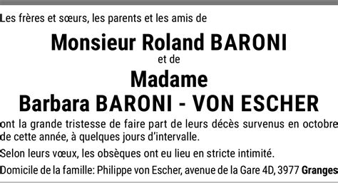 Roland Baroni | Hommages