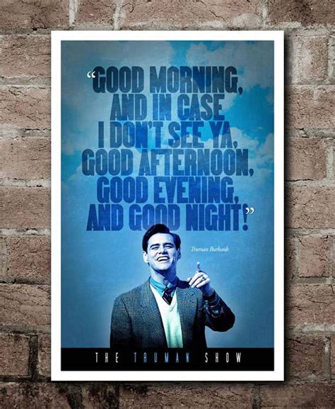 The Truman Show "good Morning - Good Night" Quote Poster (12"x18") - Etsy