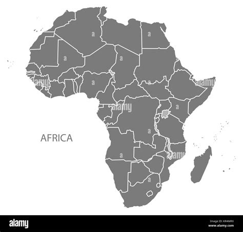 Map Of Africa Black And White 2022 - map of africa black and white