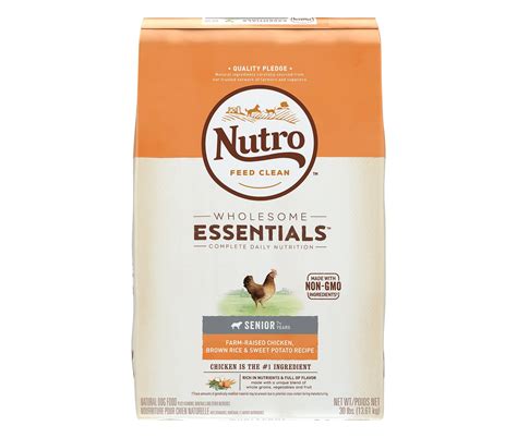 Nutro Wholesome Essentials Senior Farm Raised Chicken, Brown Rice ...