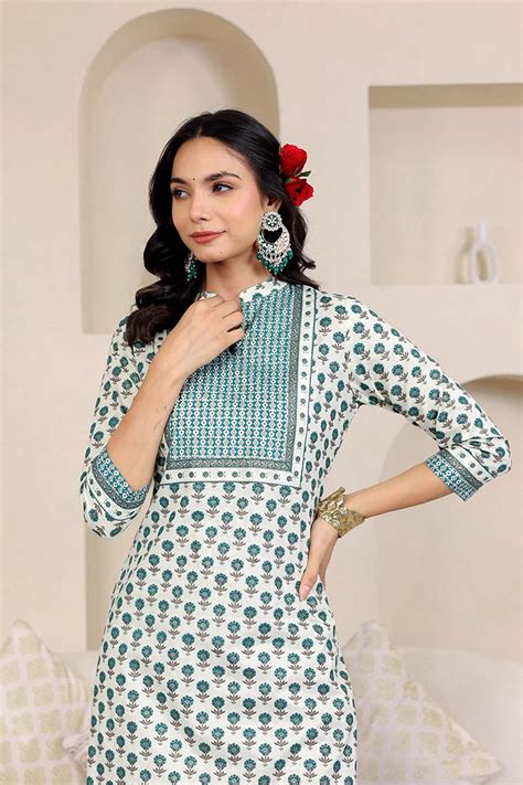 Green Butta Gold Printed Straight Kurta with Trouser – Gulab Chand Trends