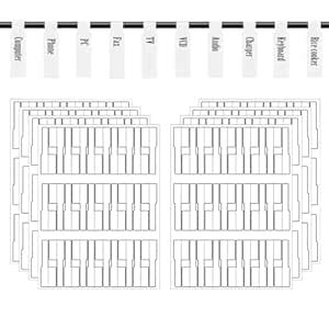 240 PCS Cable Labels, White Wire Labels Electrical, Waterproof Cord ...