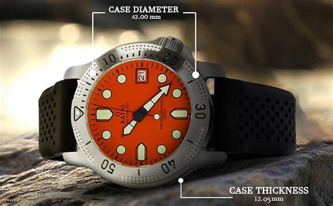Buy RATIO FreeDiver Professional Dive Watch Sapphire Crystal Quartz ...