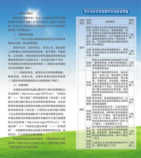 重庆发展微型企业政策措施_公司注册， 代账报税，企业服务