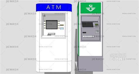102银行ATM24小时自动取款机合集 su草图模型下载-【集简空间】「每日更新」