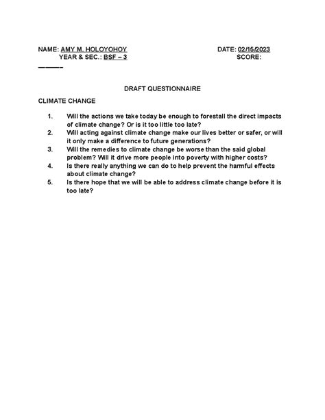 Activity 1- Conduct Qualitative Research - Questionnaires - NAME: AMY M. HOLOYOHOY DATE: 02/15 ...