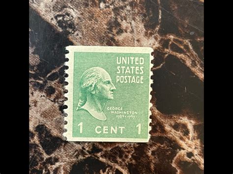 George Washington 1 Cent Green Stamp 1789-1797 ( Very Rare Vintage ...