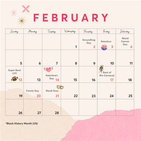 February Holiday Calendar 2023 - PicCollage