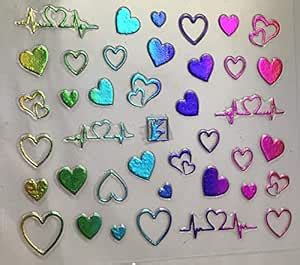 Buy Careflection Nail Art 3D Decal Stickers Multicolored Metallic ...