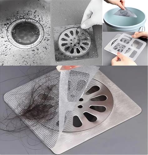 Shower Drain Hair Catcher Mesh Sticker - 2024 New Disposable Shower ...
