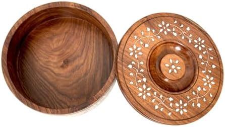 Buy 4square Wood Chapati Paratha Puri Box, Wooden Roti Box, Dabba ...