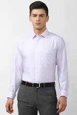 Buy Men Purple Regular Fit Textured Full Sleeves Formal Shirt Online ...