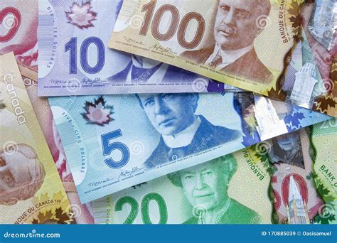 A Collage of Canadian Currency Bills Editorial Stock Image - Image of finance, casino: 170885039