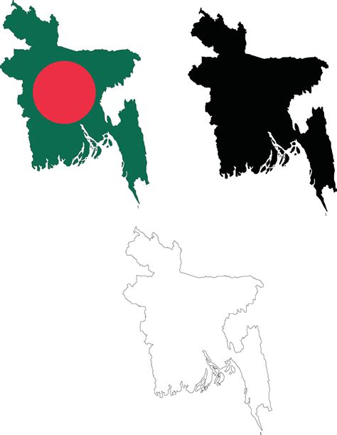 Map of Bangladesh. Bangladesh Map. Flag of Bangladesh maps territory. Outline map Bangladesh ...
