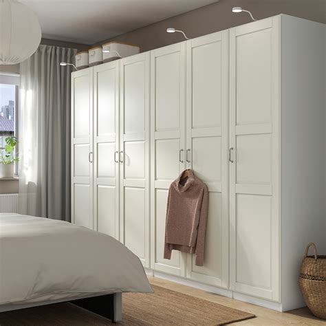 PAX / TYSSEDAL Wardrobe combination, white/white, 300x60x201 cm (1181 ...