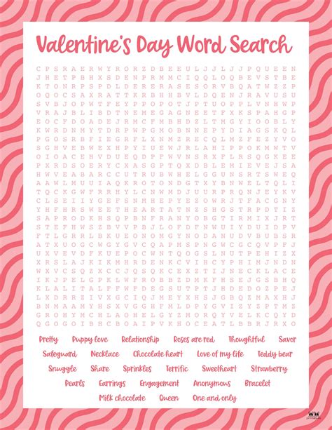 Valentine's Day Word Searches - 20 FREE Pages | Printabulls