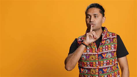 Annoyed Indian Man Doing Shushing Hand Stock Footage SBV-349017817 ...