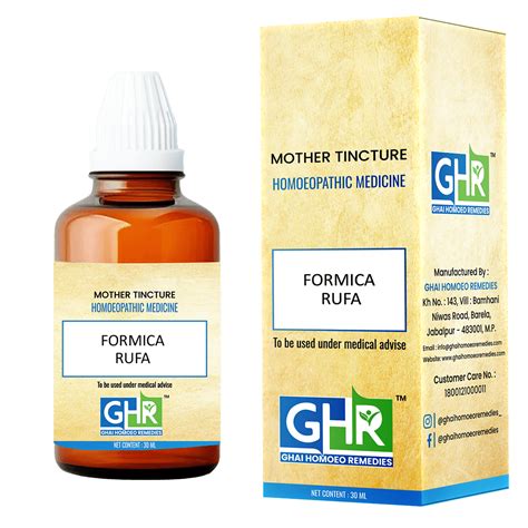 Formica Rufa Mother Tincture – Ghai Homoeo Remedies
