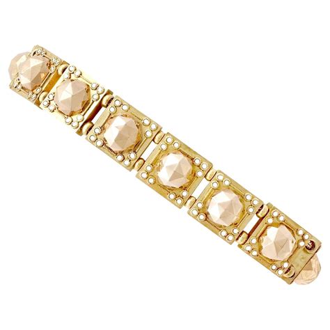 Art Deco Rose and Yellow Gold Bracelet For Sale at 1stDibs