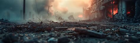 Representing a destroyed city in a fire storm | Premium AI-generated image