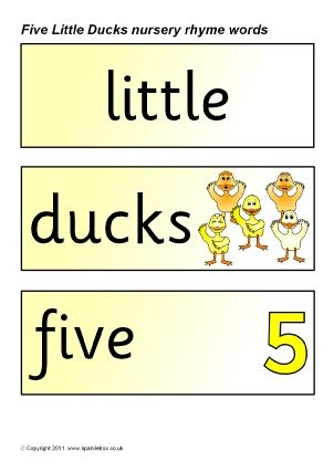 Five Little Ducks Nursery Rhyme Teaching Resources - SparkleBox