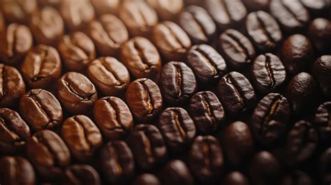 Download Close-up Of Roasted Coffee Beans In Rows Wallpaper ...