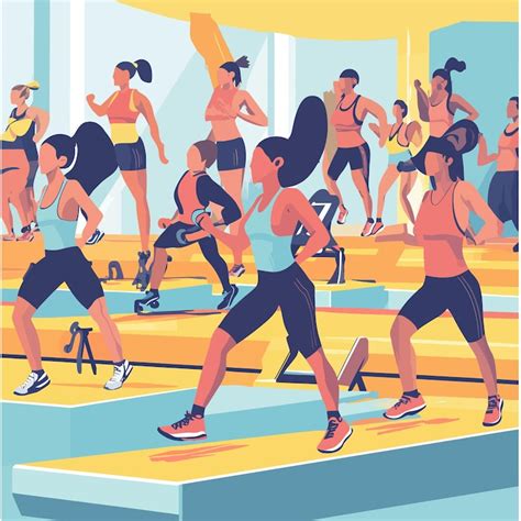 Fitness class with high energy Vectors - Download Free High-Quality ...