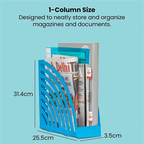 1 Column WiFi Magazine Document Holder -BLUE colour – Worldone India Shoppe