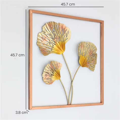 Buy VEDAS Playa Leaf Metal Wall Accent from Vedas at just INR 1799.0