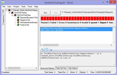 NUnit Test Case 的图像结果