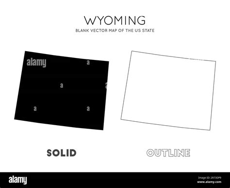 Wyoming map. Blank vector map of the US State. Borders of Wyoming for your infographic. Vector ...