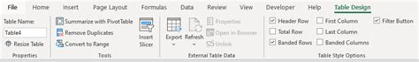 Image result for Table Design Tab