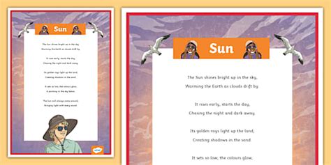 Sun Poem Example (teacher made) - Twinkl