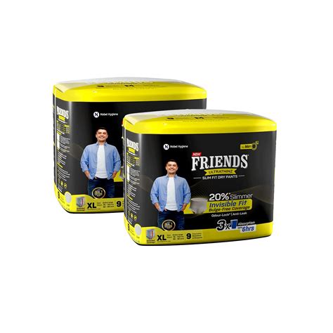 Friends UltraThins Slim Fit Adult Diapers (Dry Pants) for Men - Extra ...